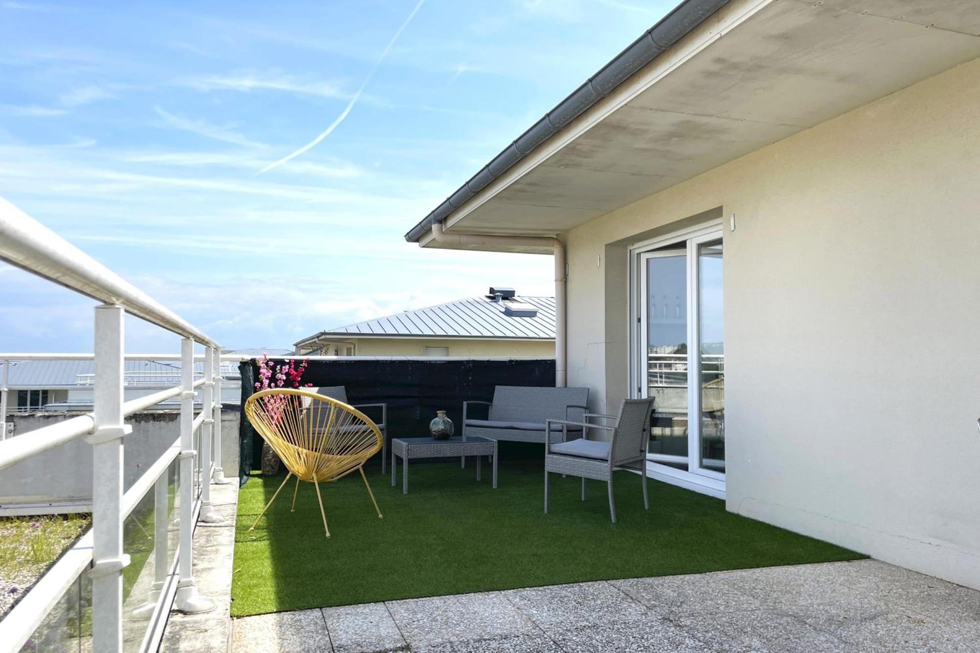 Le Rooftop - Terrasse - Parking - Piscine 凯恩 外观 照片
