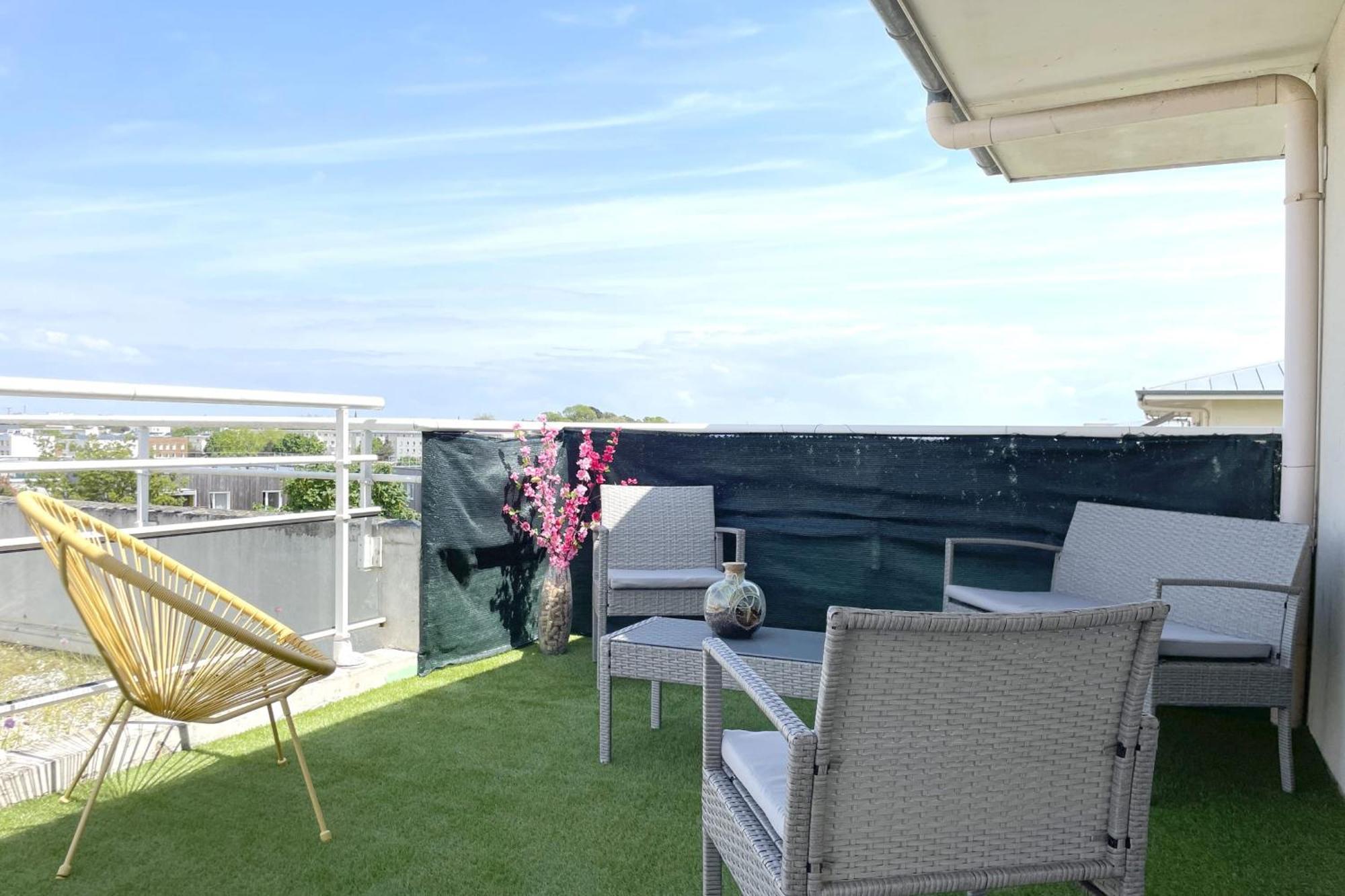 Le Rooftop - Terrasse - Parking - Piscine 凯恩 外观 照片